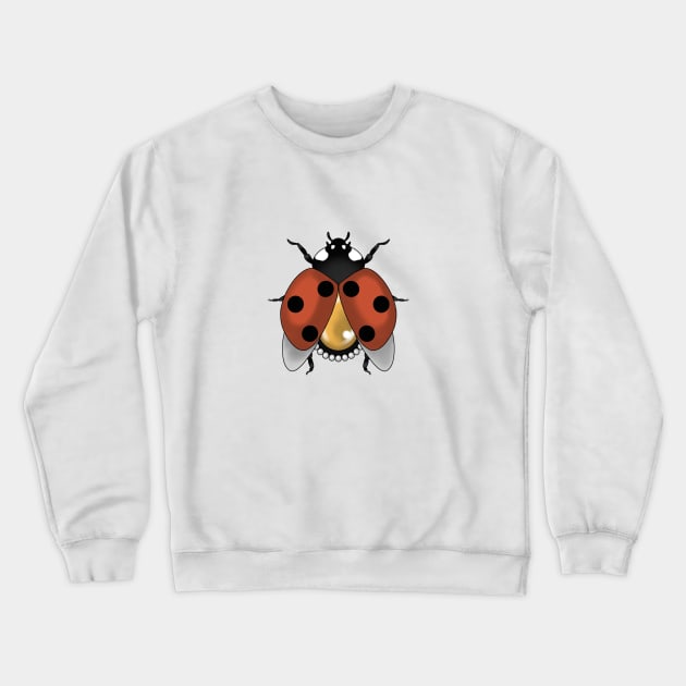 Ladybug Gemstone Crewneck Sweatshirt by NicoleHarvey